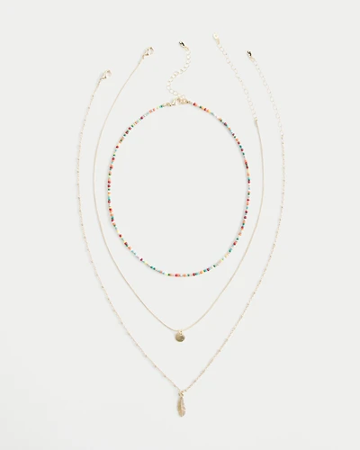 Feather Necklace 3-Pack