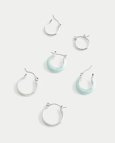 Turquoise Hoop & Stud Earring 3-Pack
