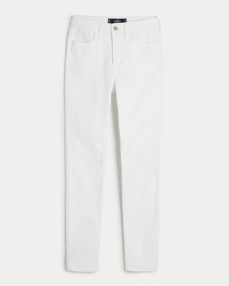 High-Rise White Super Skinny Jeans