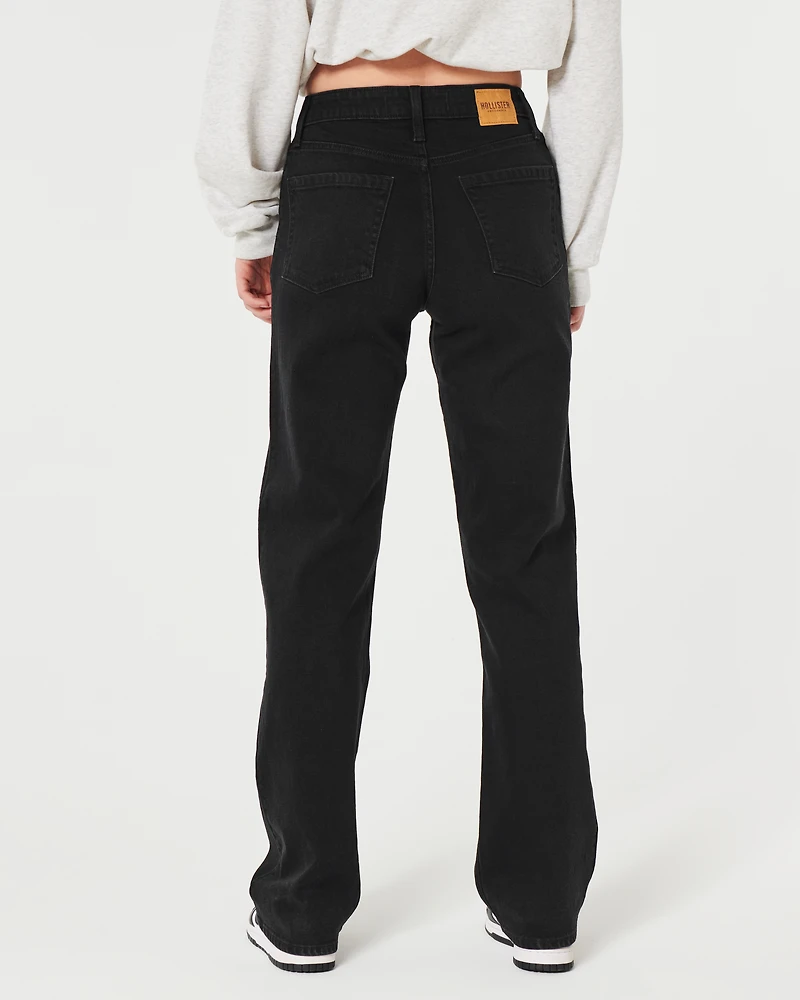 Ultra High-Rise Black Dad Jeans