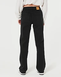 Ultra High-Rise Black Dad Jeans