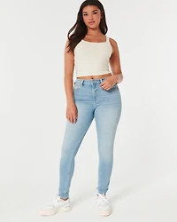 Curvy High-Rise Medium Wash Super Skinny Jeans