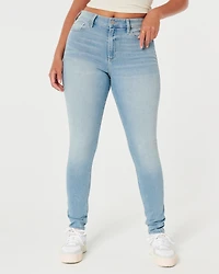 Curvy High-Rise Medium Wash Super Skinny Jeans