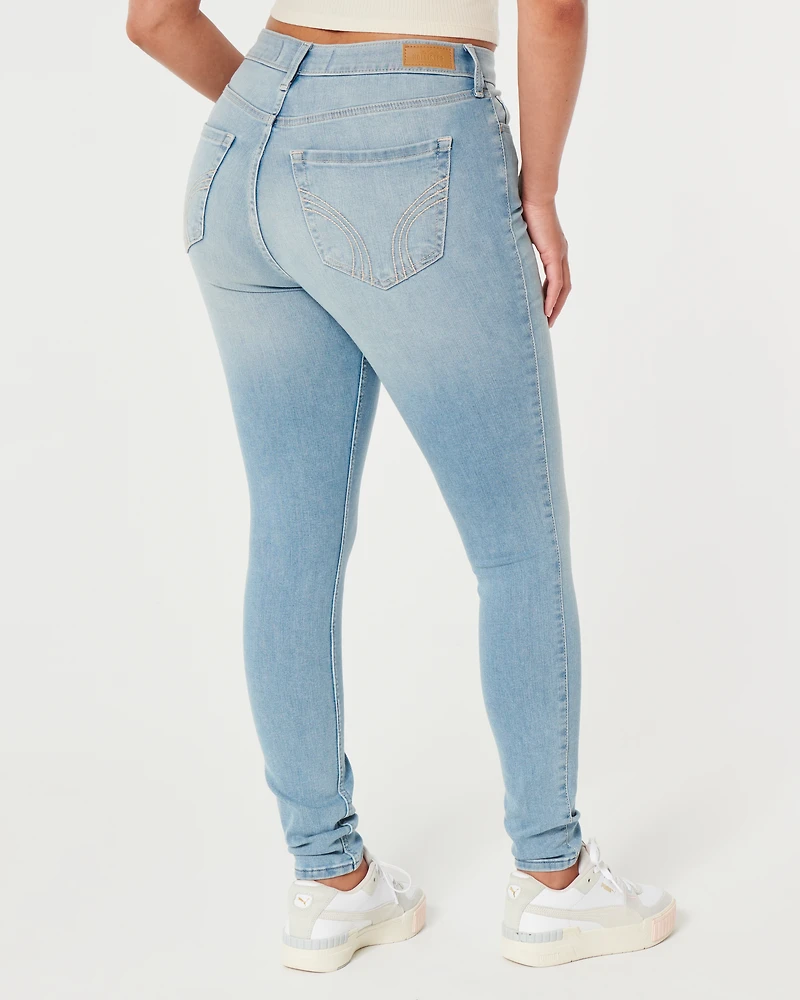 Curvy High-Rise Medium Wash Super Skinny Jeans
