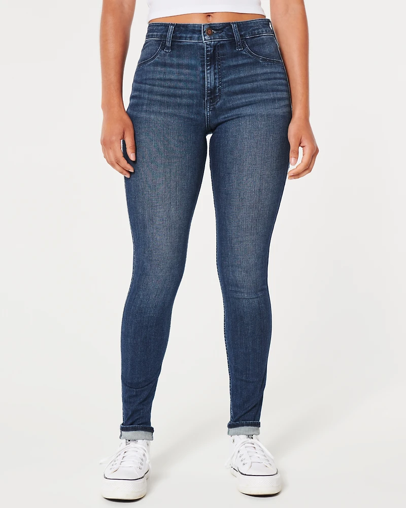 High-Rise Dark Wash Jean Leggings