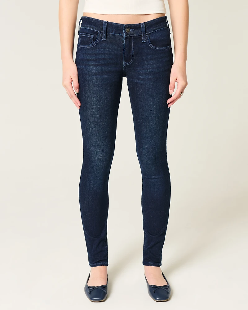 Low-Rise Dark Wash Super Skinny Jeans