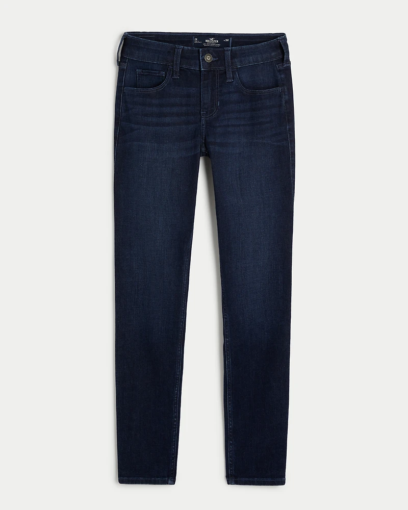 Low-Rise Dark Wash Super Skinny Jeans