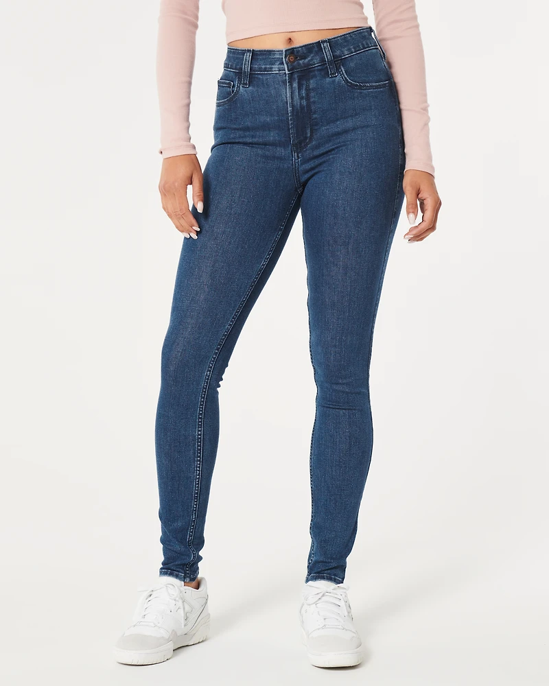 High-Rise Dark Wash Super Skinny Jeans