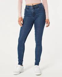 High-Rise Dark Wash Super Skinny Jeans