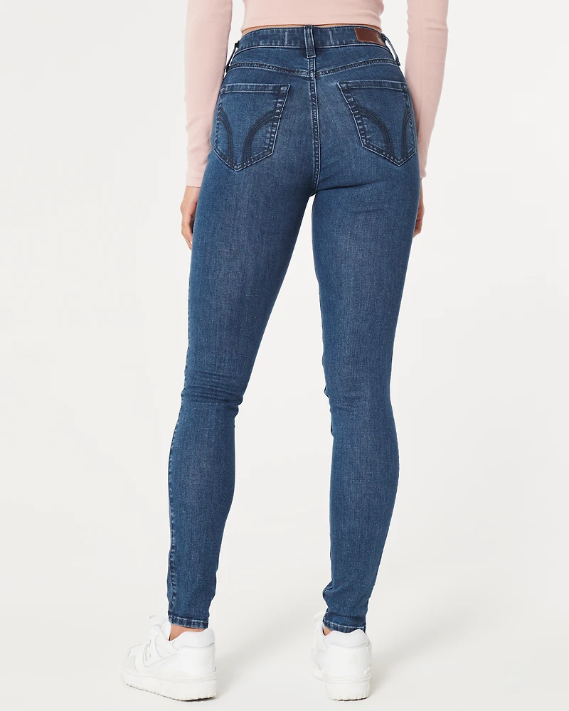 High-Rise Dark Wash Super Skinny Jeans