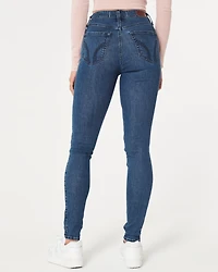 High-Rise Dark Wash Super Skinny Jeans