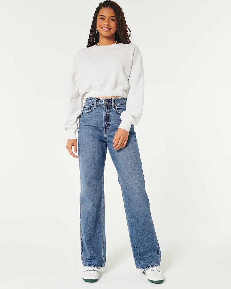 Ultra High-Rise Medium Wash Baggy Jeans