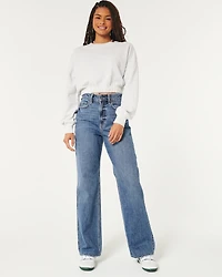 Ultra High-Rise Medium Wash Baggy Jeans