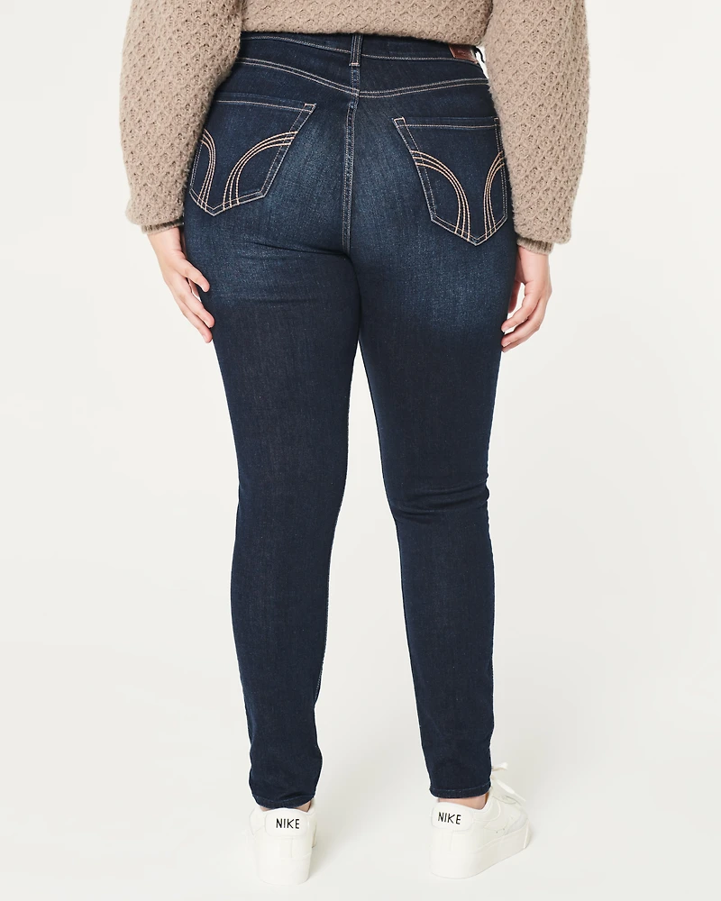 Curvy High-Rise Dark Wash Super Skinny Jeans