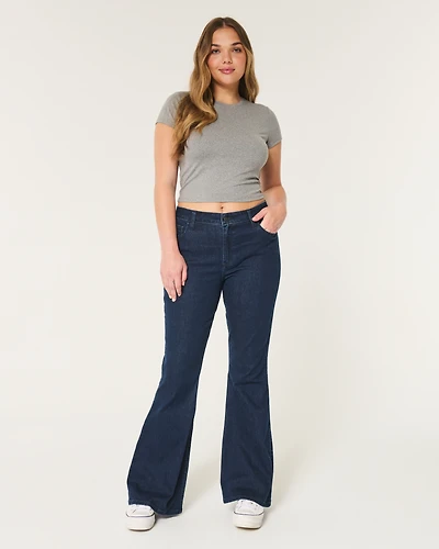 High-Rise Dark Wash Flare Jeans