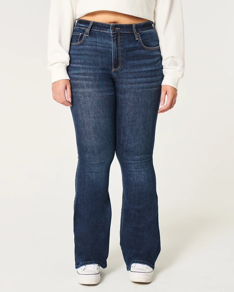 Curvy High-Rise Dark Wash Flare Jeans