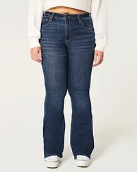 Curvy High-Rise Dark Wash Flare Jeans