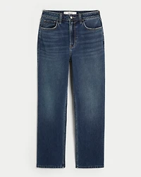 Ultra High-Rise Dark Wash 90s Straight Jeans