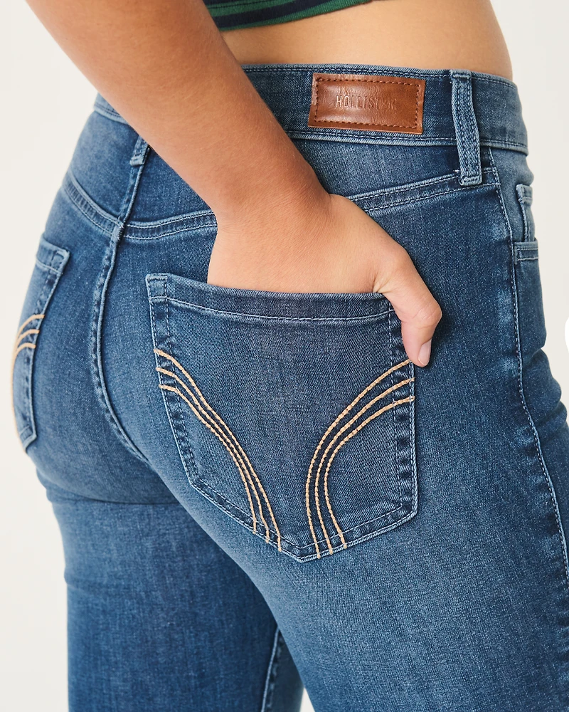 Curvy Mid-Rise Dark Wash Boot Jeans