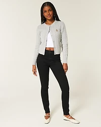 High-Rise Black Jean Leggings