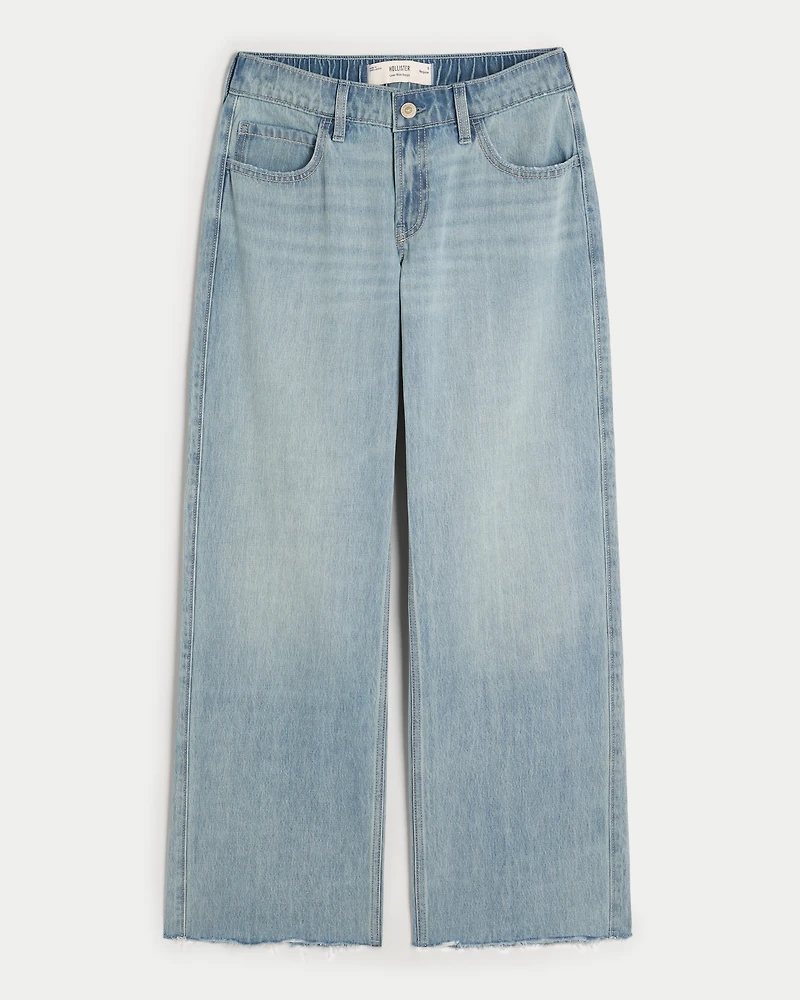 Low-Rise Light Wash Comfort Waistband Baggy Jeans