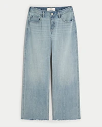 Low-Rise Light Wash Comfort Waistband Baggy Jeans