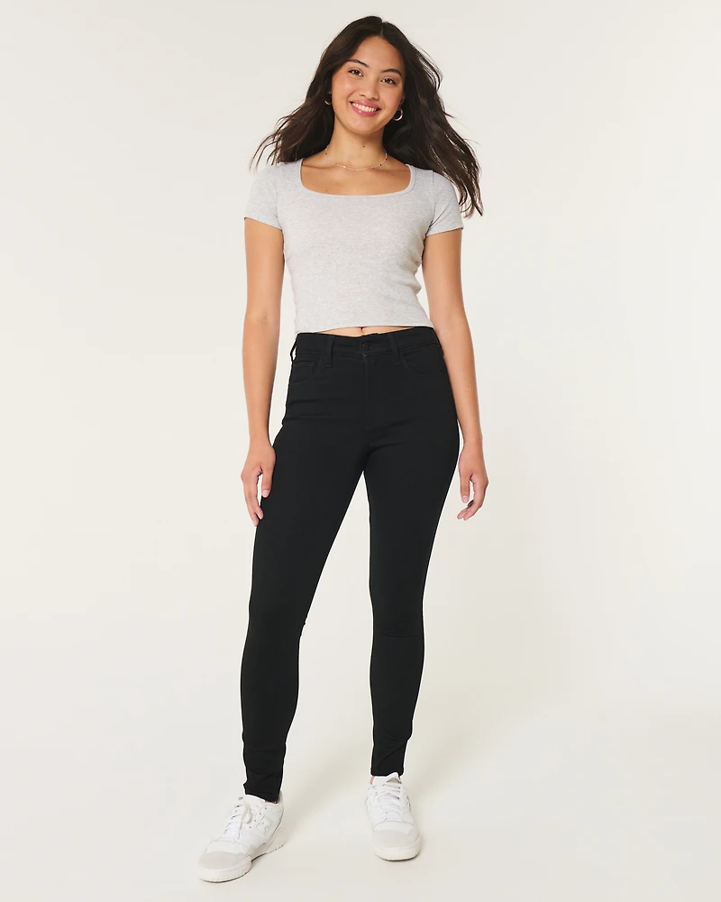 Curvy High-Rise Black Super Skinny Jeans