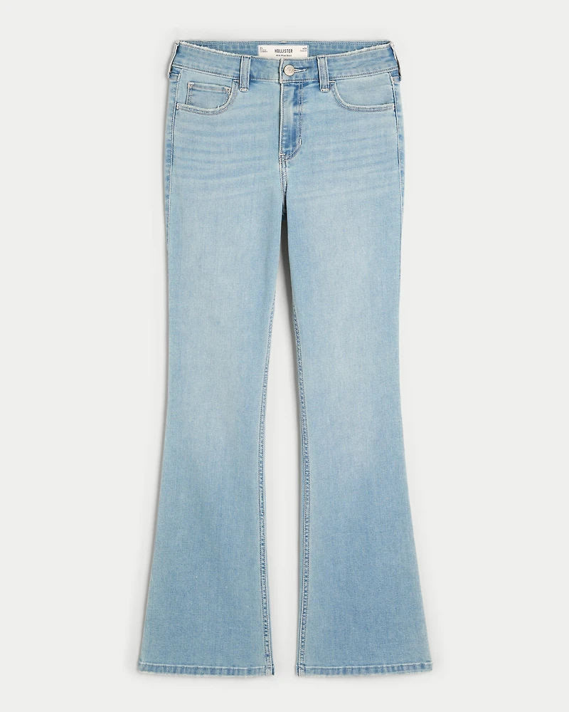Mid-Rise Light Wash Bootcut Jeans