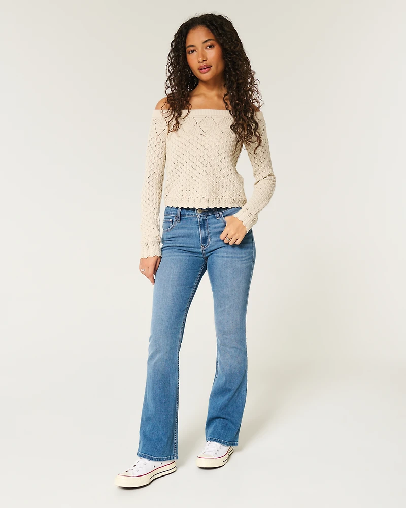Mid-Rise Medium Wash Bootcut Jeans