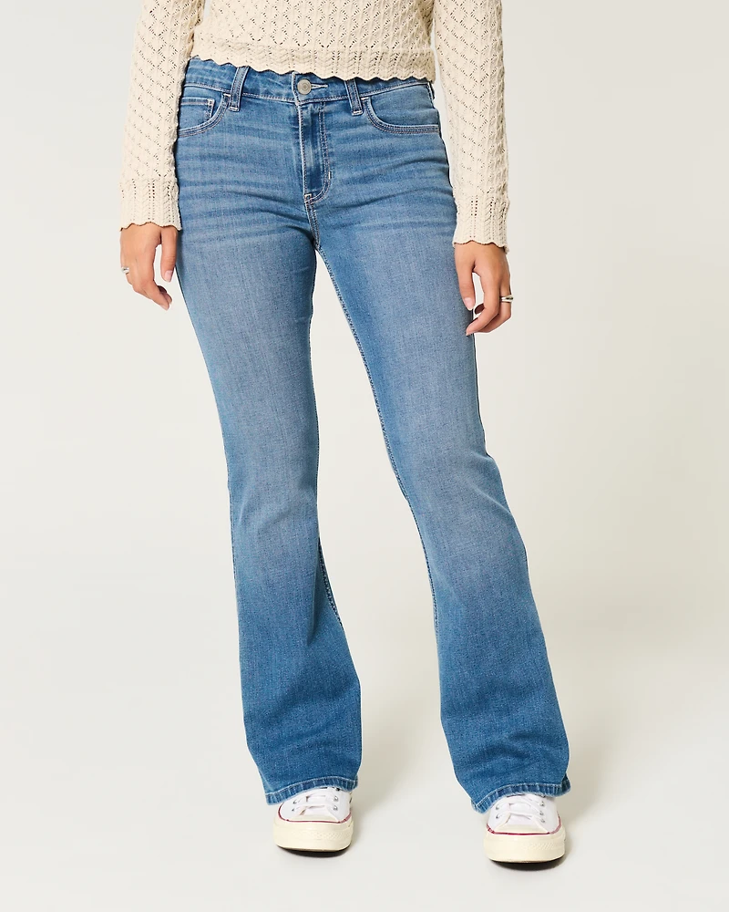Mid-Rise Medium Wash Bootcut Jeans