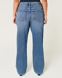 High-Rise Dark Wash Dad Jeans