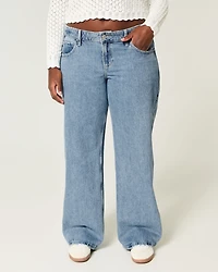 Curvy Low-Rise Medium Wash Baggy Jeans