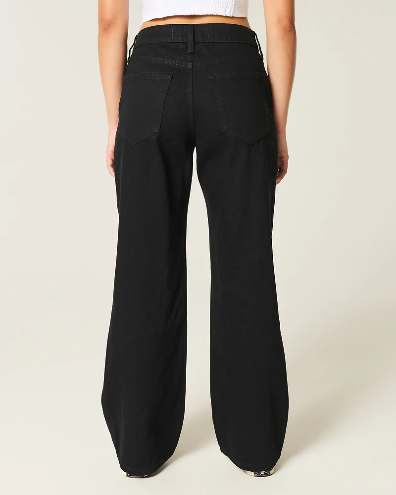 Curvy Low-Rise Black Baggy Jeans