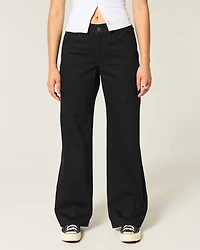Curvy Mid-Rise Black Baggy Jeans