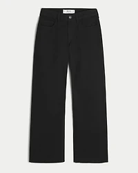 Curvy Mid-Rise Black Baggy Jeans