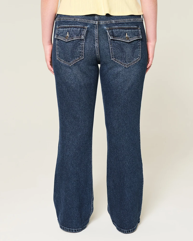 Low-Rise Dark Wash Boot Jeans