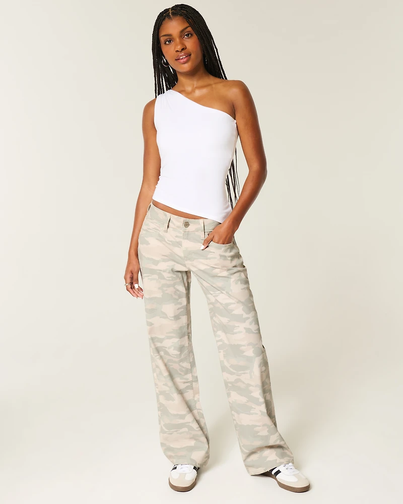 Low-Rise Y2K Camo Baggy Jeans