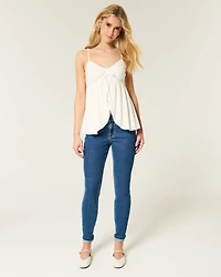 Mid-Rise Medium Wash Skinny Jeans