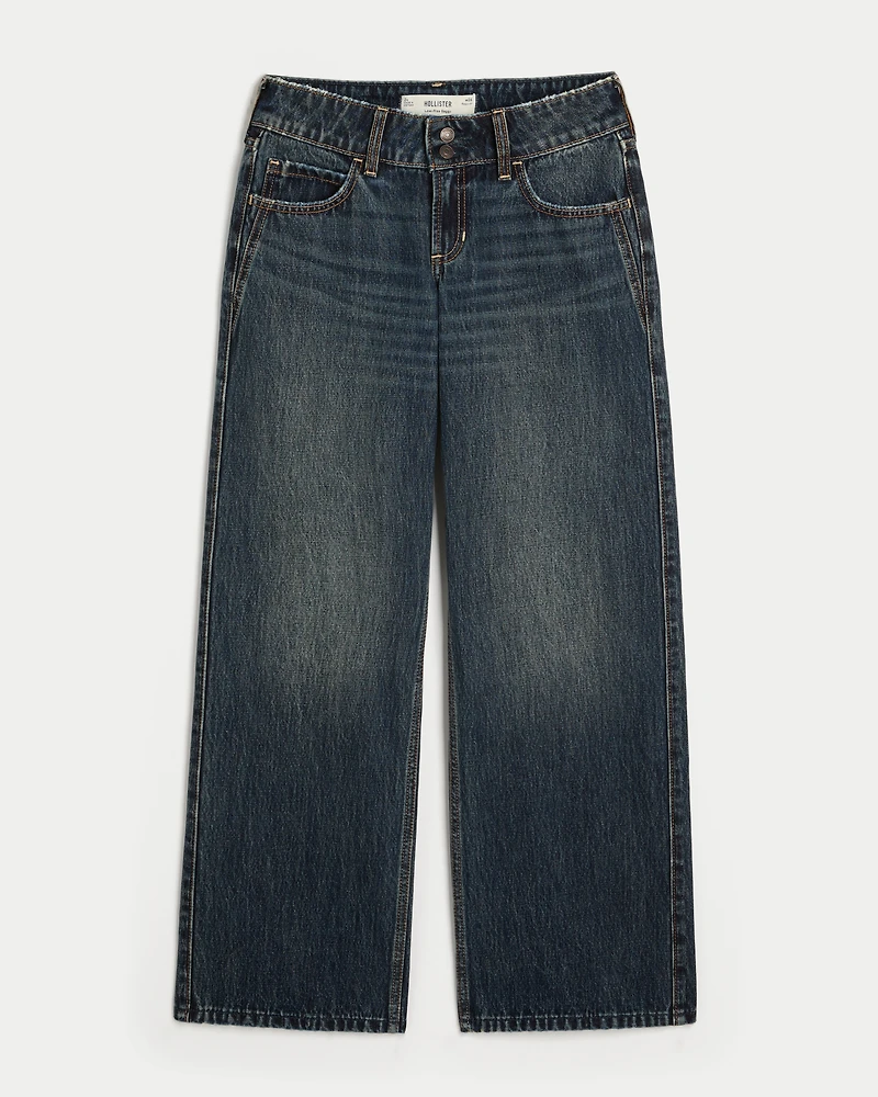 Low-Rise Y2K Dark Wash Baggy Jeans