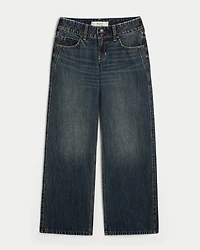 Low-Rise Y2K Dark Wash Baggy Jeans