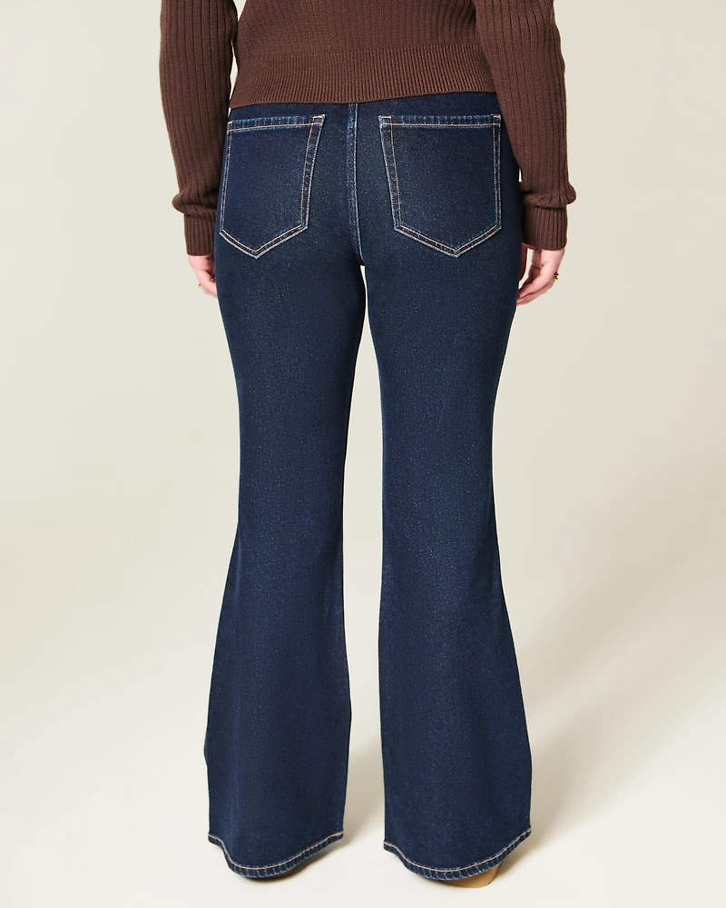 High-Rise Dark Wash Flare Jeans