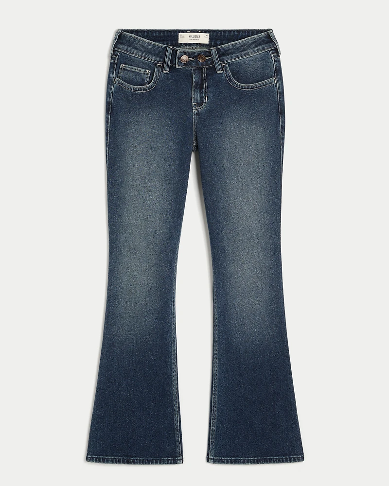 Low-Rise Dark Wash Boot Jeans