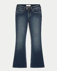 Low-Rise Dark Wash Boot Jeans