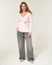 Low-Rise Grey Baggy Jeans