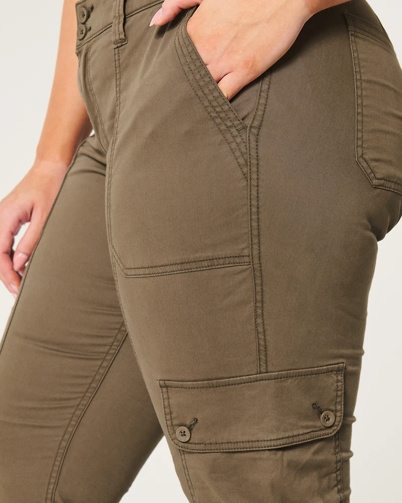 Mid-Rise Relaxed Cargo Boot Pants