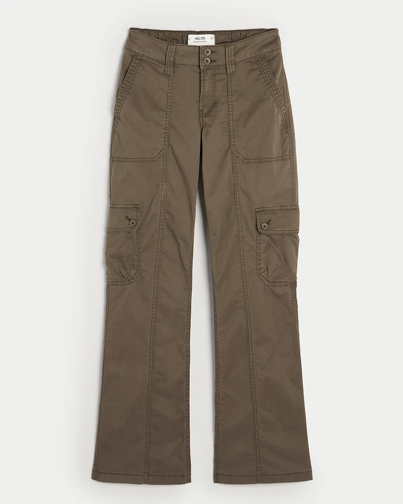 Mid-Rise Relaxed Cargo Boot Pants