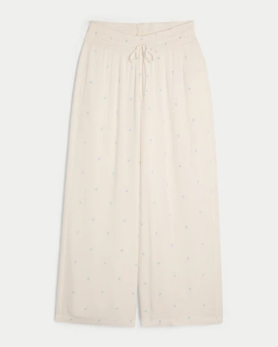 Smocked Waist Super Baggy Soft Pants