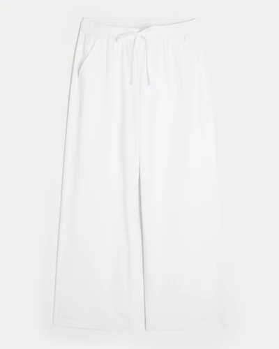 Seersucker Baggy Pull-On Pants