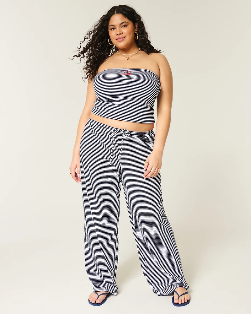 Knit Baggy Pull-On Pants