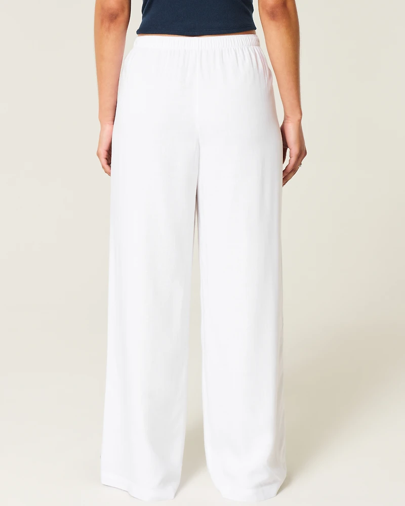 Striped Baggy Pull-On Pants